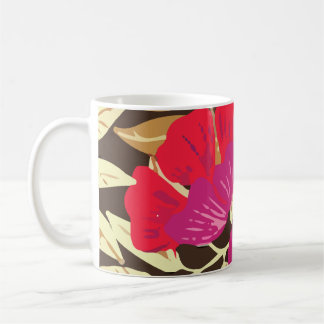 Tropical Jungle Flowers Leaves Coffee Mug