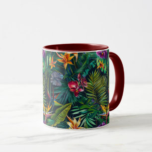 Tropical Jungle Flowers Mug