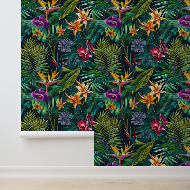 Tropical Jungle Flowers Wallpaper (Application)