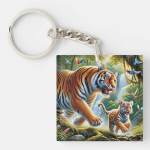 Tropical Jungle Harmony Painting Keychain