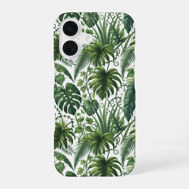 Tropical Jungle iPhone 16 Case (Back)