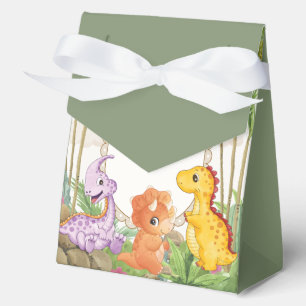 Tropical Jungle Jurassic Dinosaur Baby Shower Favor Box