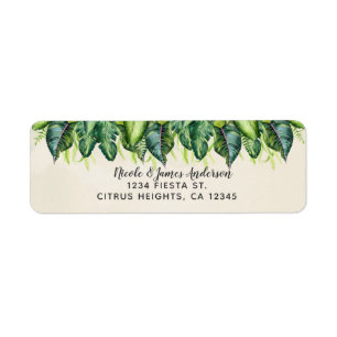 Tropical Jungle Leaves Botanical Summer Wedding