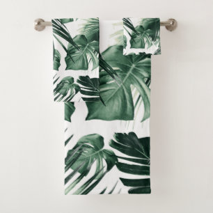 Tropical Jungle Leaves Dream #7 #tropical #decor # Bath Towel Set