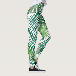 Tropical Jungle Leaves Leggings