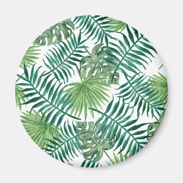 Tropical Jungle Leaves Magnet (Front)