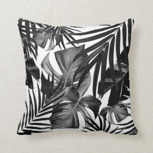Tropical Jungle Leaves Pattern #10 Throw Pillow