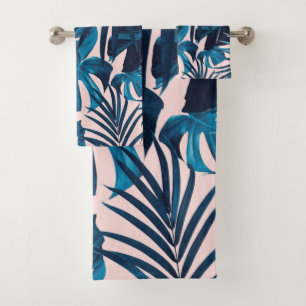 Tropical Jungle Leaves Pattern #6 #tropical Bath Towel Set