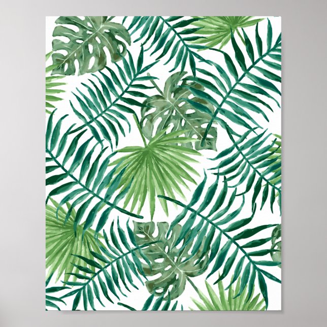 Tropical Jungle Leaves Poster (Front)