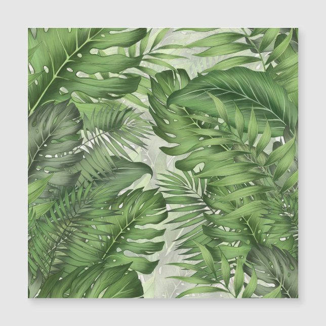 Tropical jungle leaves: seamless floral background (Front)
