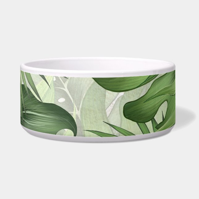 Tropical jungle leaves: seamless floral background (Front)