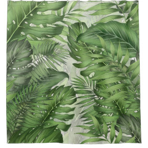 Tropical jungle leaves: seamless floral background