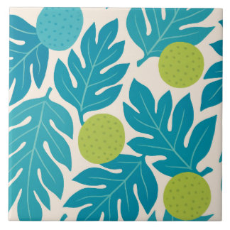Tropical jungle leaves tile
