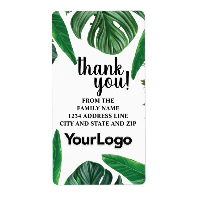 Tropical Jungle Logo Company Professional Business (Front)