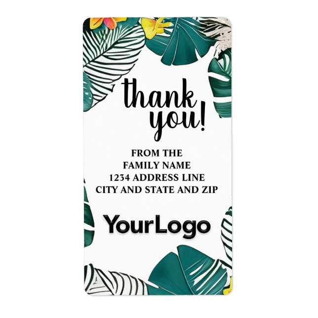 Tropical Jungle Logo Company Professional Business (Front)