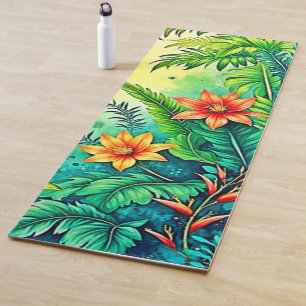 Tropical Jungle Lush Paradise Design Yoga Mat