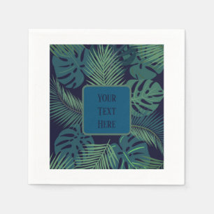 tropical jungle palm leaf Paper Napkin