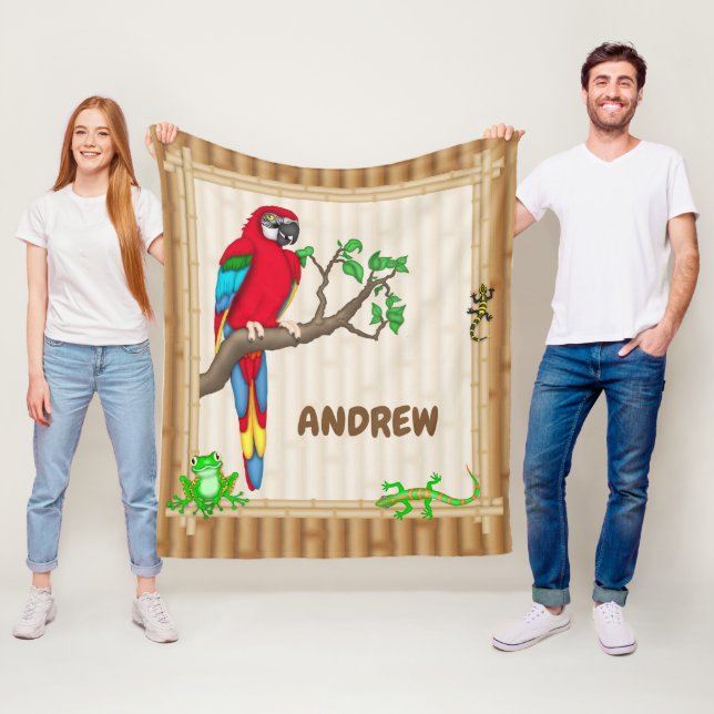 Tropical Jungle Personalized blanket (In Situ)
