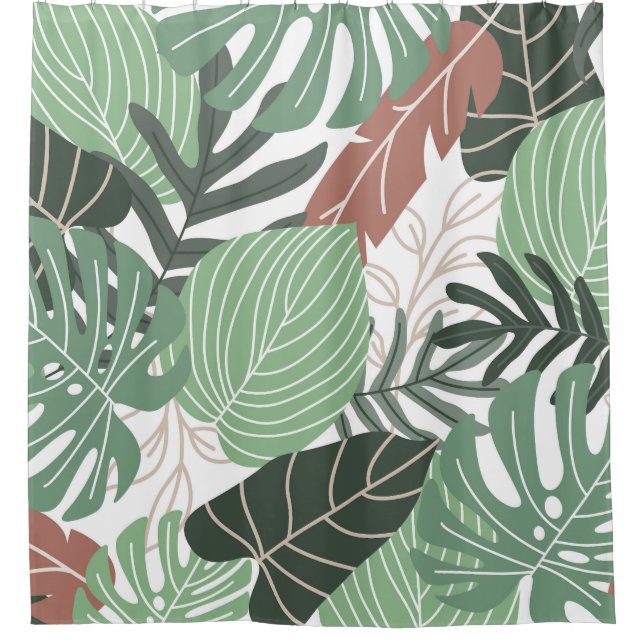 Tropical jungle plants, floral Hawaiian wallpaper. (Front)