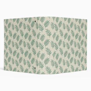 Tropical Jungle Rainforest Fern Leaves Pattern Binder