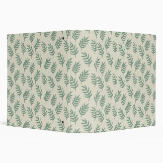 Tropical Jungle Rainforest  Fern Leaves Pattern   Binder