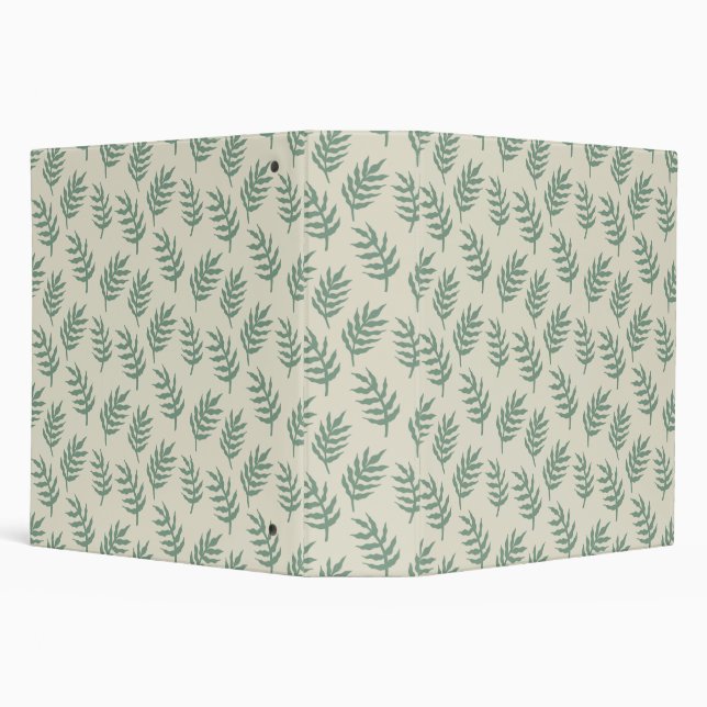 Tropical Jungle Rainforest  Fern Leaves Pattern   Binder (Background)