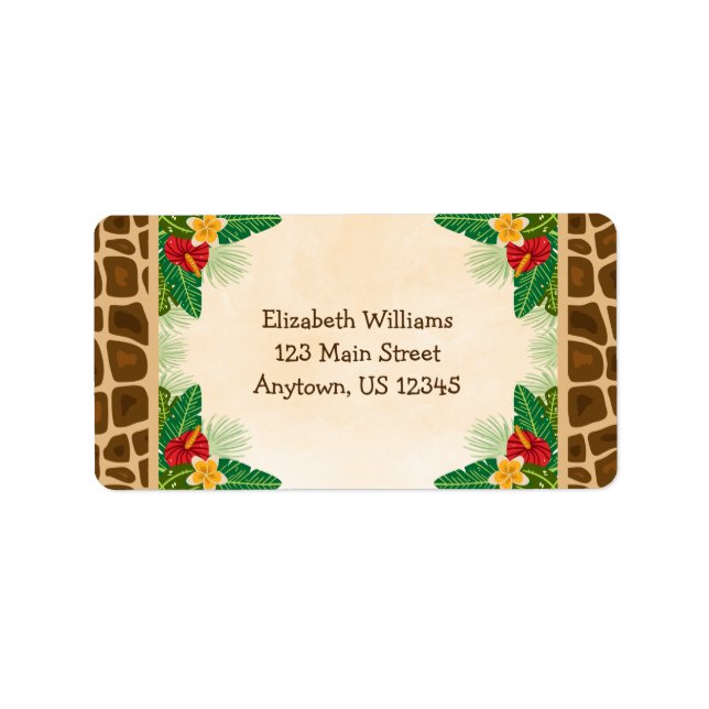 Tropical Jungle Return Address Label (Front)