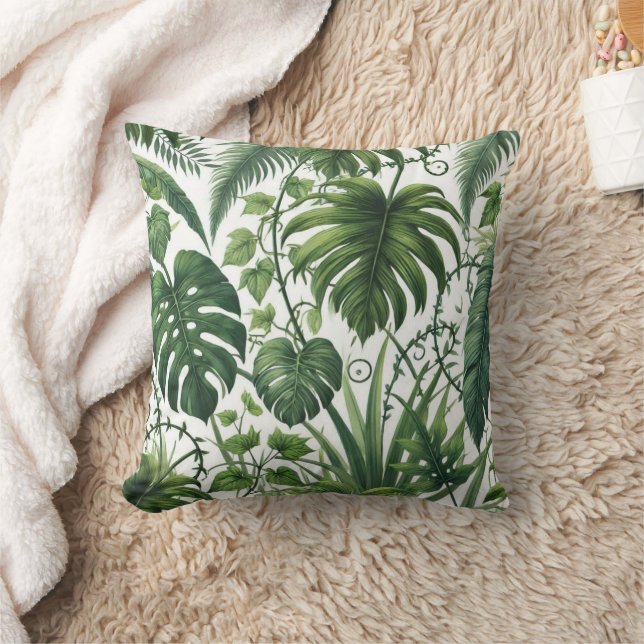 Tropical Jungle Throw Pillow (Blanket)