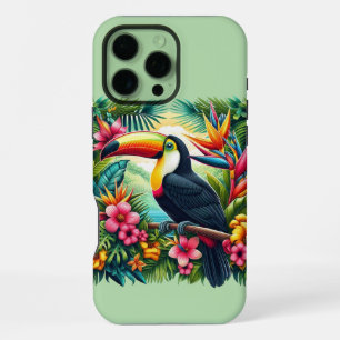 Tropical/Jungle Toucan bird iPhone 16 Pro Max Case