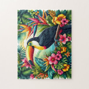 Tropical/Jungle Toucan bird Jigsaw Puzzle