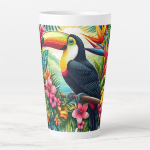 Tropical/Jungle Toucan bird  Latte Mug