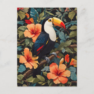 Tropical Jungle Toucan Bird Postcard