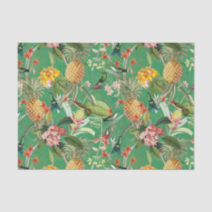 Tropical Jungle With Hummingbirds And Flowers Tiss Tissue Paper
