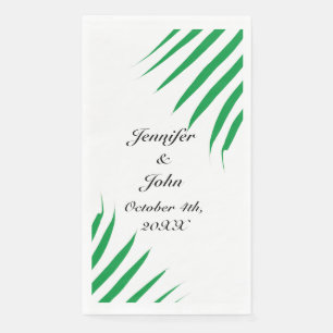 Tropical Kelly Green Palm Tree Leaves Weddings  Napkin