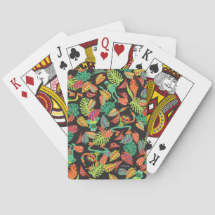 Tropical Kermit & Animal Pattern Playing Cards