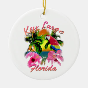 Tropical Key Largo Florida Keys Ceramic Ornament