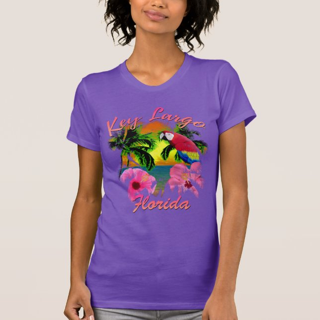 Tropical Key Largo Florida Keys T-Shirt (Front)