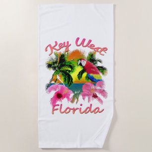 Tropical Key West Florida Keys Beach Towel
