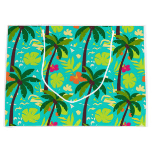 Tropical Kigai Palm Tree Aesthetic Summer Foliage Large Gift Bag