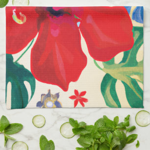 Tropical kitchen decor towel