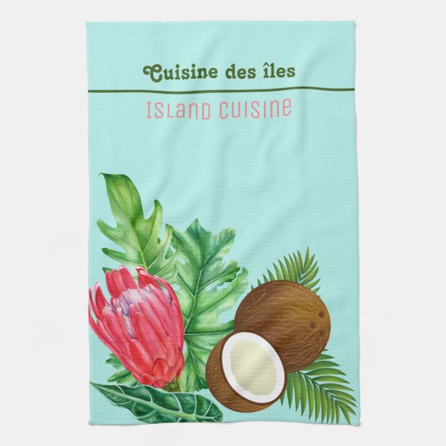 Tropical kitchen linen kitchen towel (Vertical)