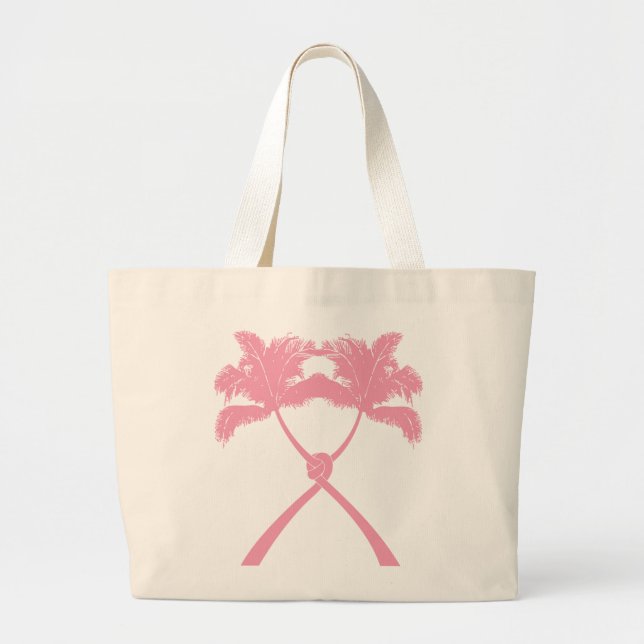 Tropical Knotted Palm Trees Beach Wedding Tote Bag (Front)