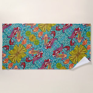 Tropical Koi - Beach Towel