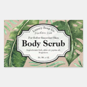 Tropical Kraft Body Scrub Label