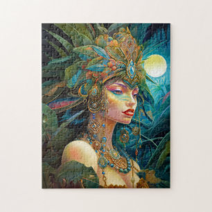 Tropical Lady Fantasy Art Jigsaw Puzzle