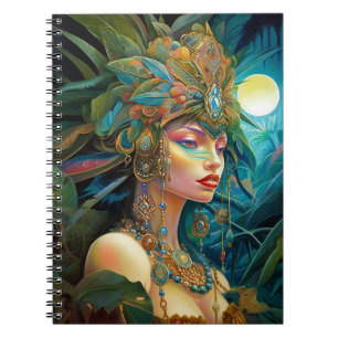 Tropical Lady Fantasy Art Notebook