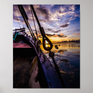 Tropical Lagoon Dawn Poster