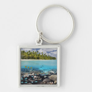 Tropical Lagoon South Ari Atoll Keychain