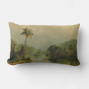 Tropical Landscape Frederic Edwin Church Lumbar Pillow