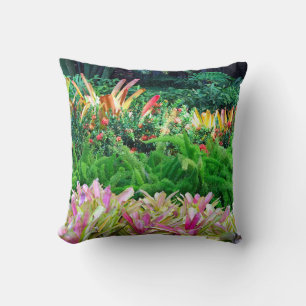 Tropical Landscape Throw Pillow